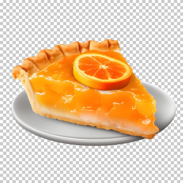 PSD delicious orange cake isolated on transparent background