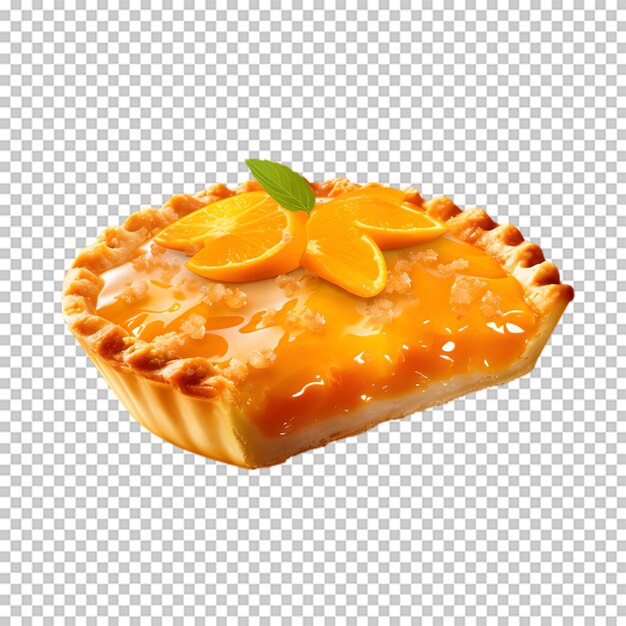 PSD delicious orange cake isolated on transparent background