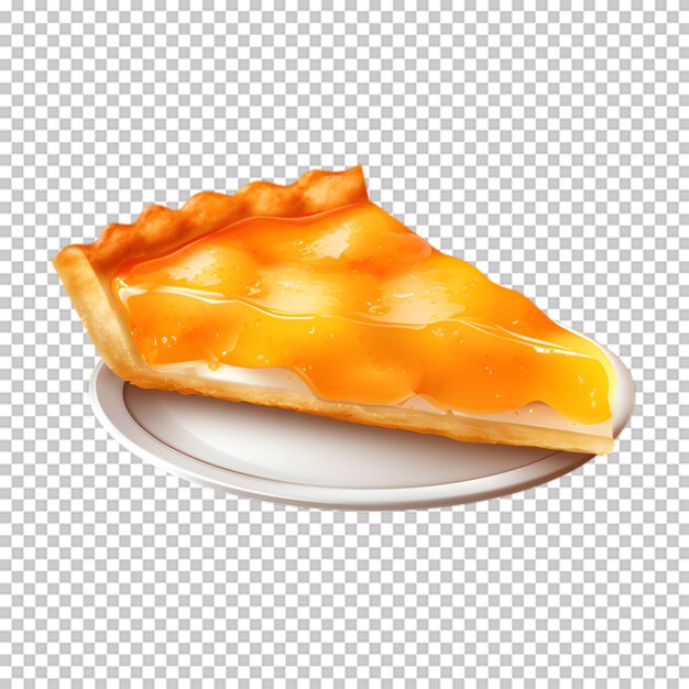 Delicious orange cake isolated on transparent background