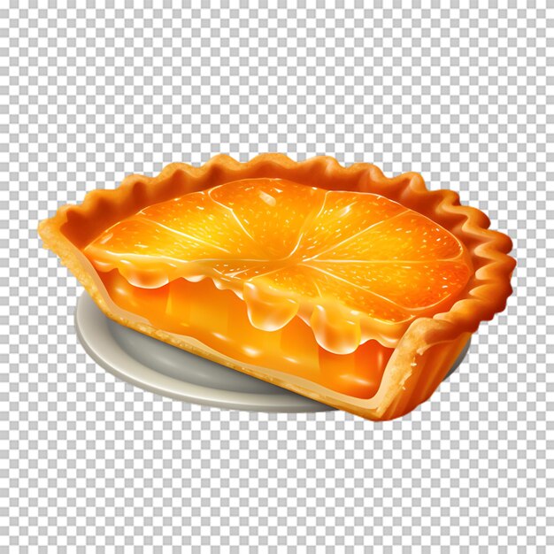 PSD delicious orange cake isolated on transparent background