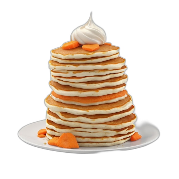 Delicious pan cake psd on a white background