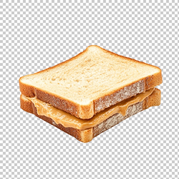 delicious peanut butter sandwich with crusty bread