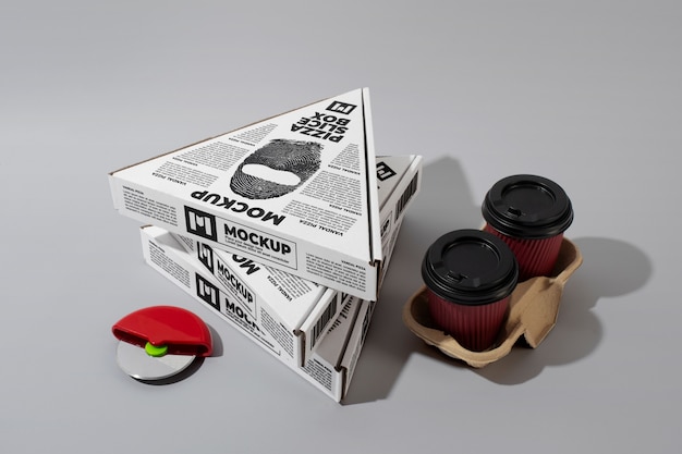PSD delicious pizza box mockup