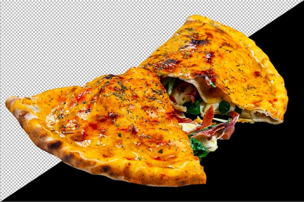 Delicious pizza calzone