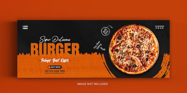 PSD delicious pizza and food menu facebook cover template