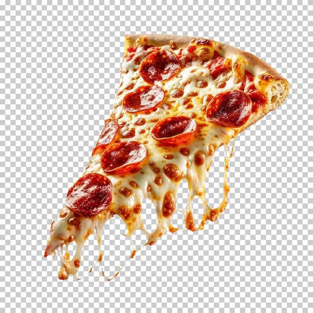 透明な背景に隔離された美味しいピザ