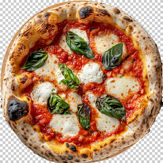 Delicious pizza isolated on transparent background