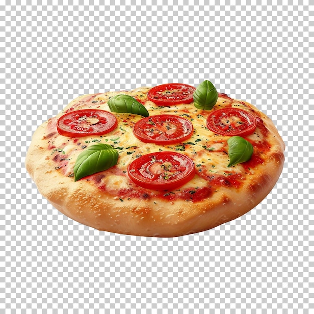 Delicious pizza isolated on transparent background