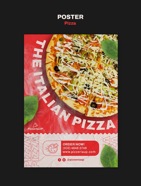 Delicious pizza restaurant template