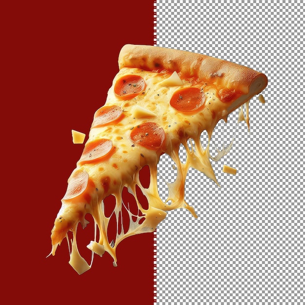 PSD deliziosa fetta di pizza isolata png