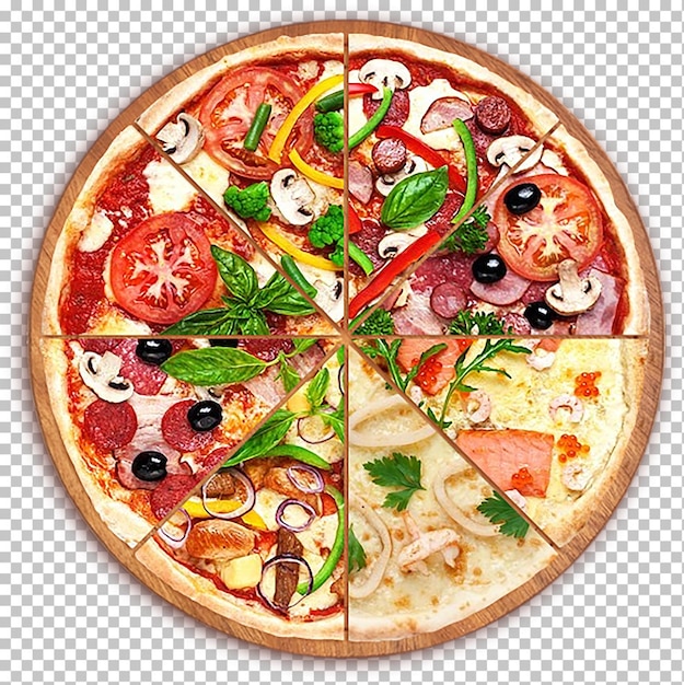 delicious pizza with various toppings sliced and ready to eat
