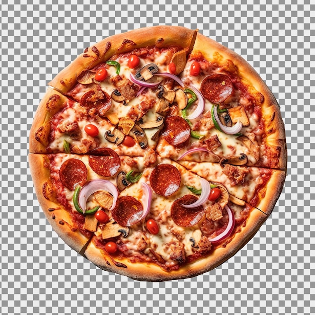 Delicious pizza without background