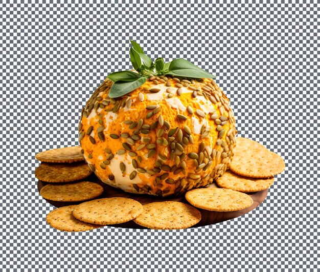 PSD delicious pumpkin cheeseball isolated on transparent background