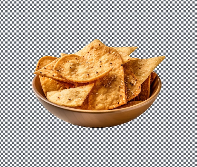 PSD delicious quinoa chips isolated on transparent background