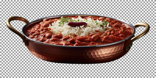 PSD 투명 배경에 고립 된 맛있는 rajma 밥 그릇