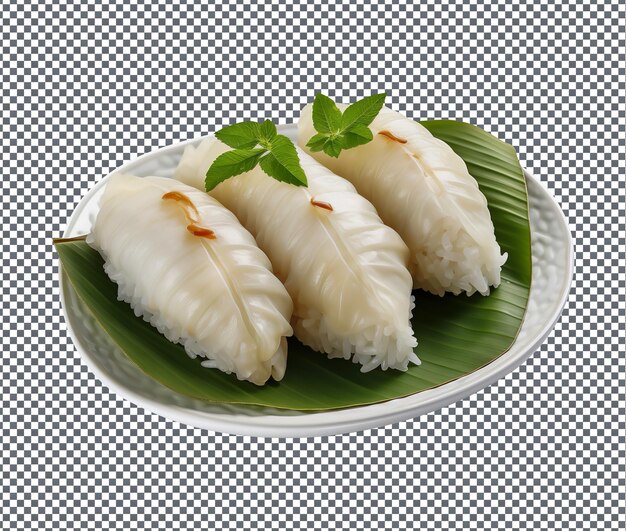 Delicious rice dumplings isolated on transparent background