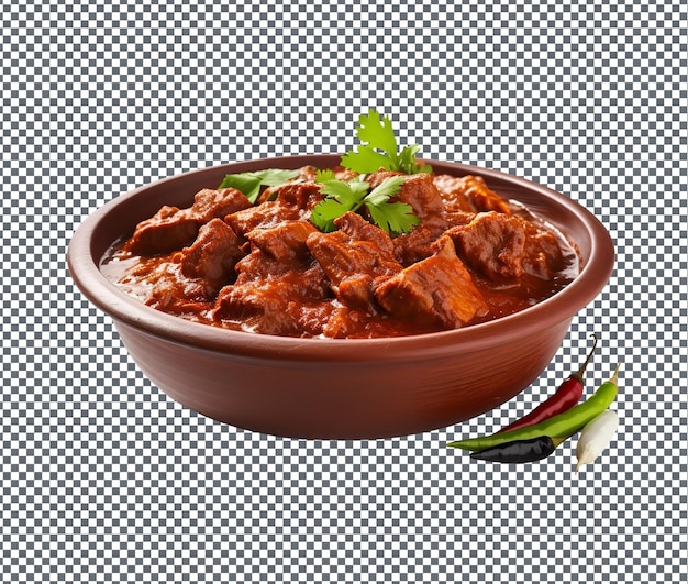 PSD delicious rogan josh isolated on transparent background