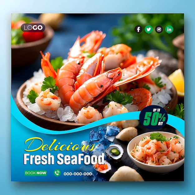 PSD delicious seafood fresh salmon and salad on a transparent background ai generated