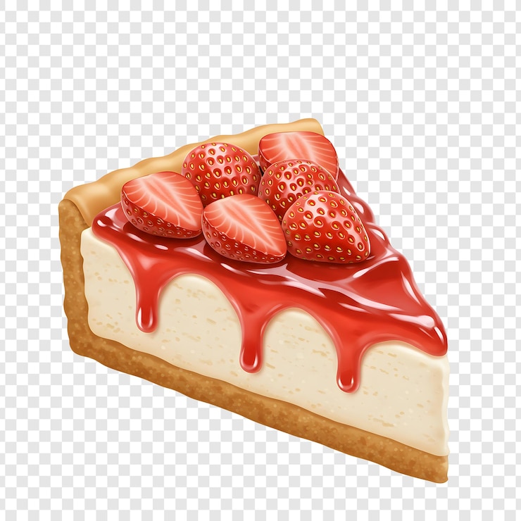 PSD a delicious slice of strawberry cheesecake a perfect dessert