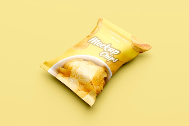 PSD delicious snack package mockup