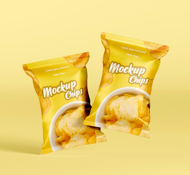 PSD delicious snack package mockup