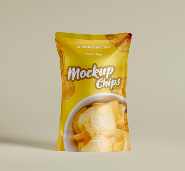 PSD delicious snack package mockup