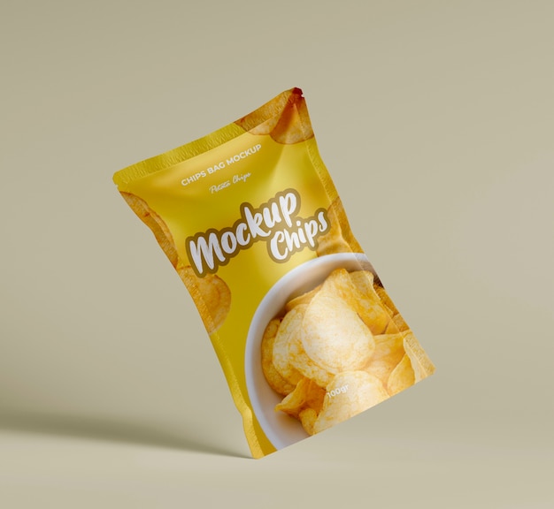 Delicious snack package mockup