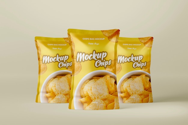 PSD delicious snack package mockup