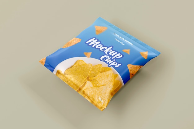 Delicious snack package mockup