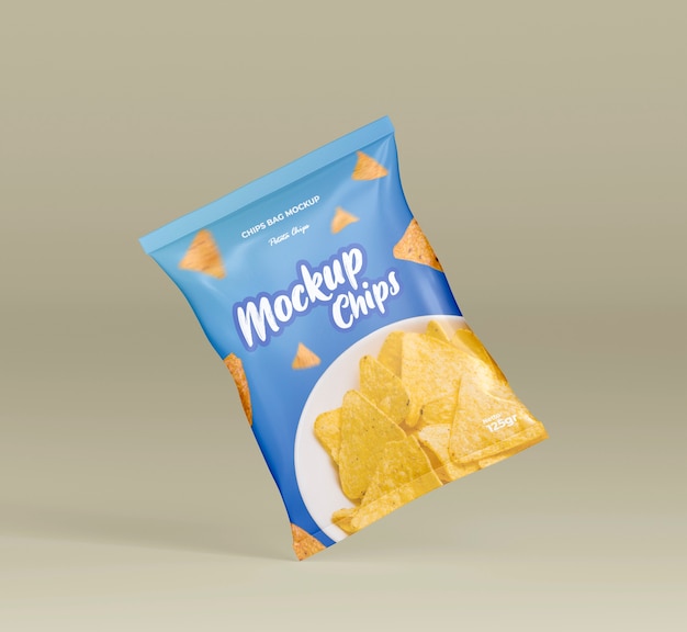 PSD delicious snack package mockup