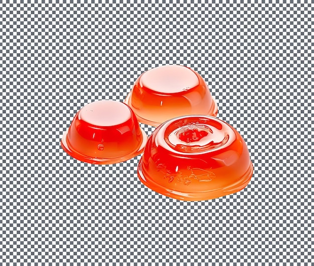 PSD delicious soft jelly isolated on transparent background