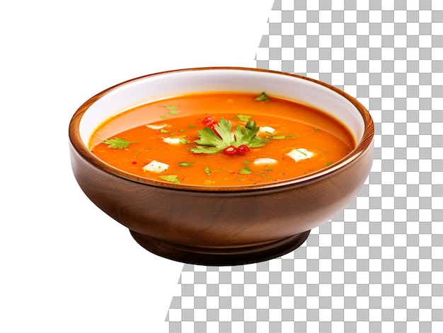 PSD delicious soup photo with transparent background