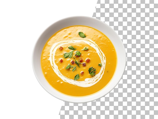 PSD delicious soup photo with transparent background