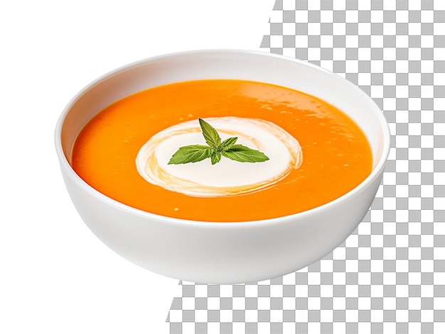 PSD delicious soup photo with transparent background