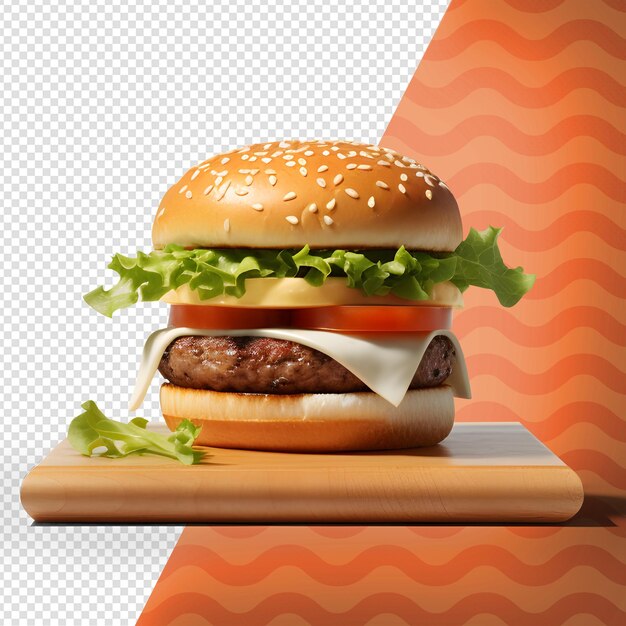 PSD delicious stuffed hamburger