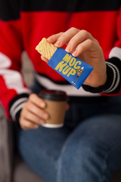 PSD delicious sweet snacking  mockup