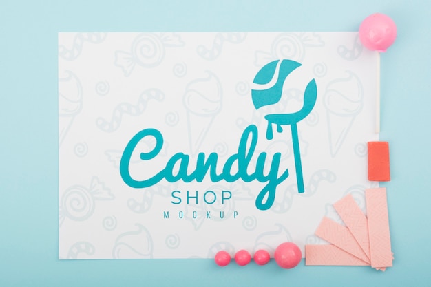 Delicious sweets concept mock-up