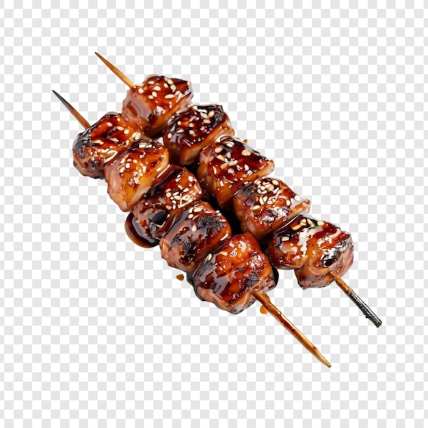 Delicious Teriyaki Chicken Yakitori Skewers Grilled Sesame Seeds
