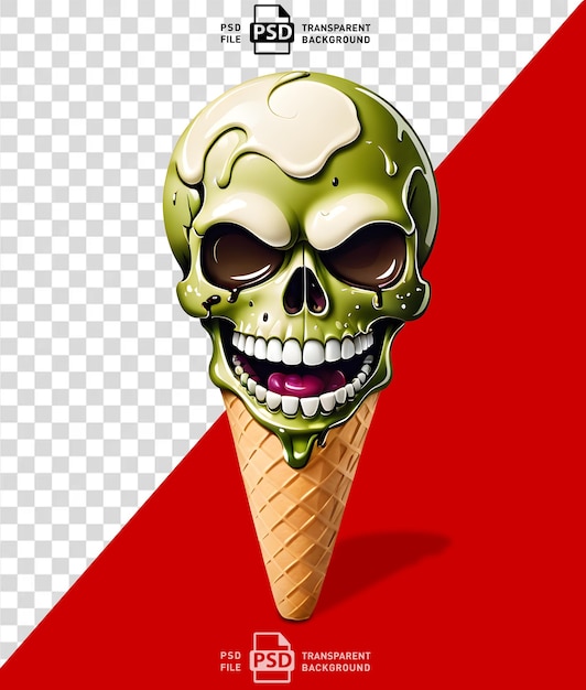 Delicious and terrifying skullshaped ice cream