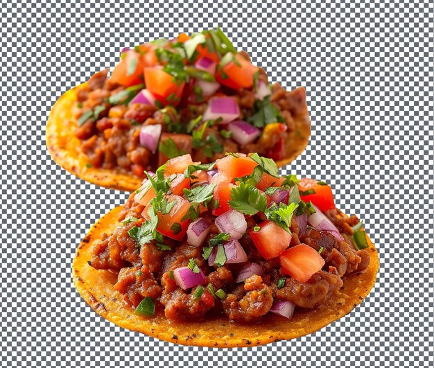 PSD delicious toma tangy taro tostadas isolated on transparent background