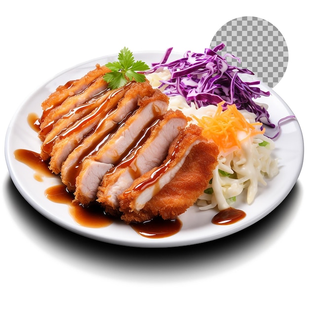 PSD delicious tonkatsu crispy breaded deepfried pork cutlet