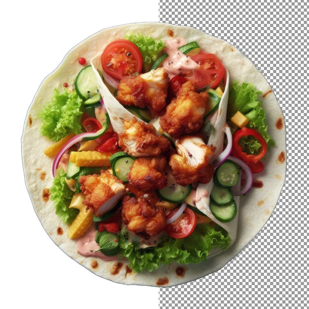 PSD delicious tortilla sandwich wrap png