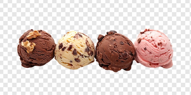 Delicious Triple Scoop Ice Cream Chocolate Vanilla Almond