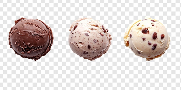 Delicious Triple Scoop Ice Cream Chocolate Vanilla Almond