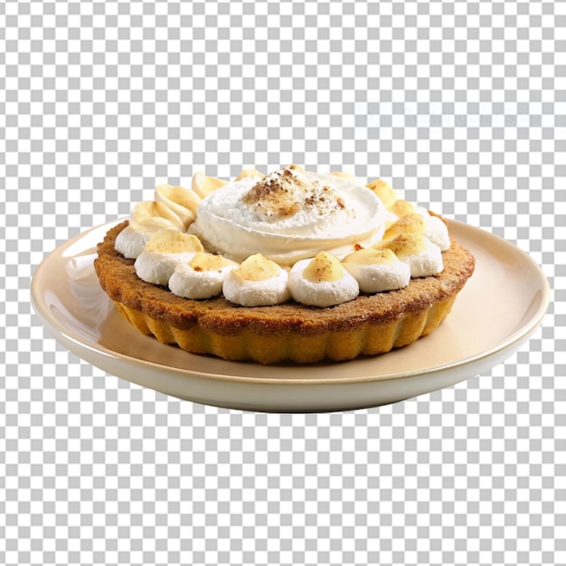 Delicious vanilla cake isolated on transparent background