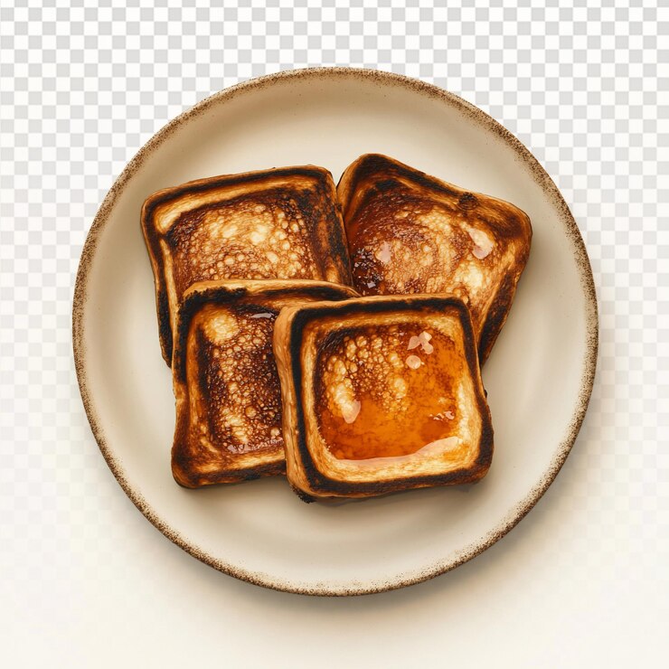 PSD 白い背景の美味しいフレンチトーストのバラエティ