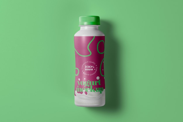 Delicious yogurt packaging mockup