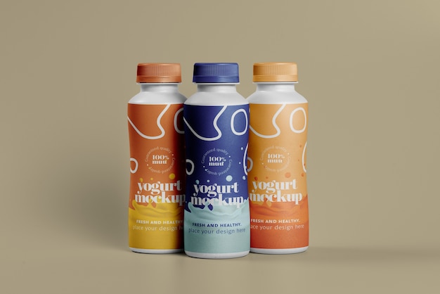 Delicious yogurt packaging mockup