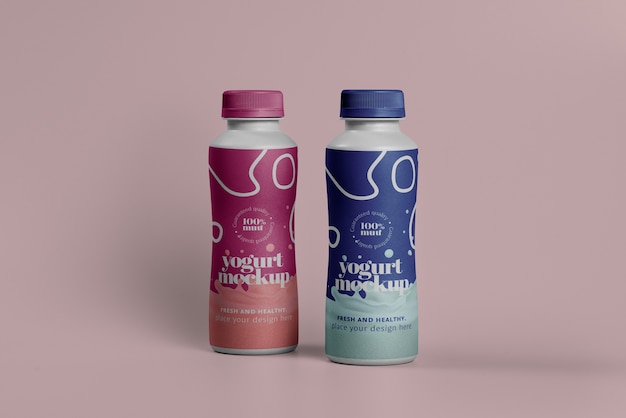 PSD delicious yogurt packaging mockup