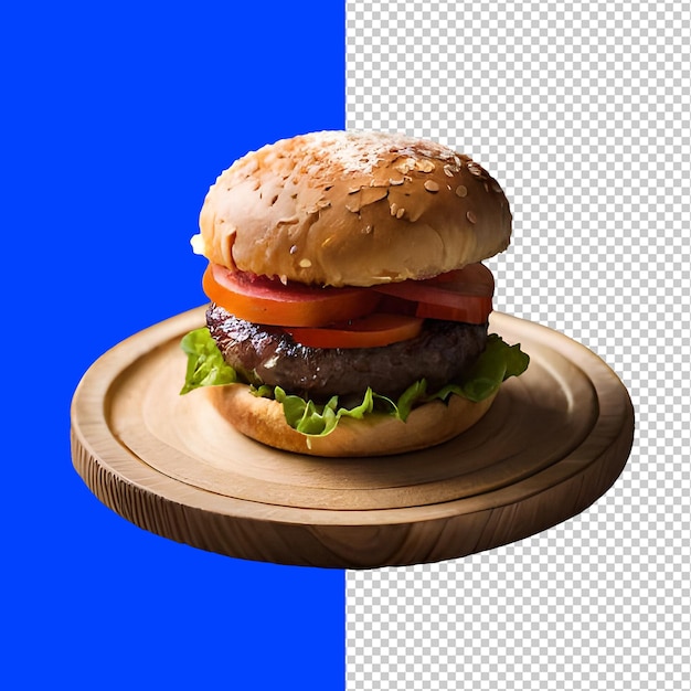 Delicious Yummy Hamburger PNG Transparent Background